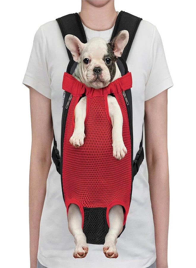 Pets Empire Pet Dog Carrier Adjustable & Breathable Front Chest Backpack Legs Out Cat Puppy Tote Holder Bag, Hold Upto Weight 3kgs- (Small, RED) - Image 5